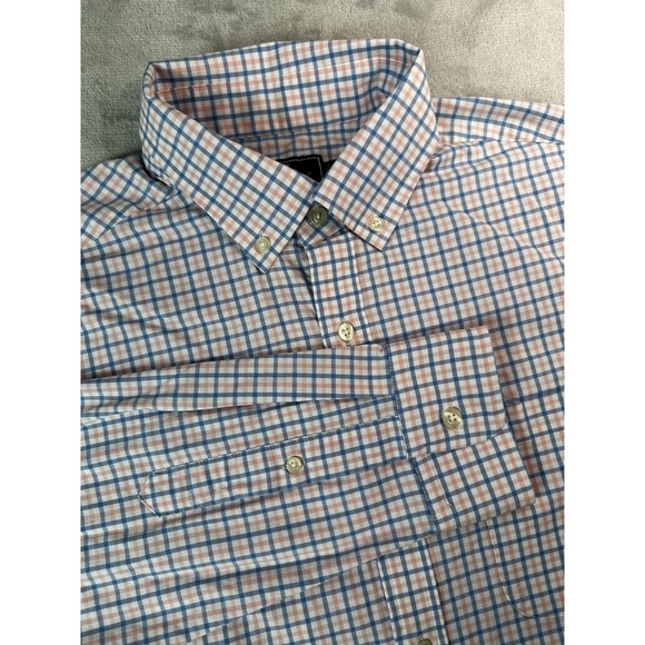 Vineyard Vines Other - Vineyard Vines Performance Murray Shirt Mens Medium Blue Pink Check Button‎ Down